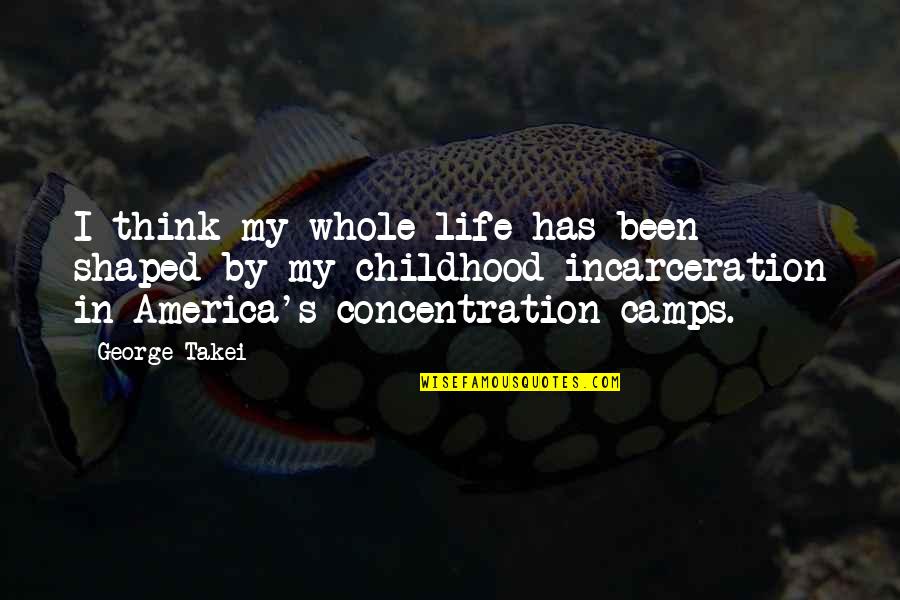 The Concentration Camps Quotes By George Takei: I think my whole life has been shaped