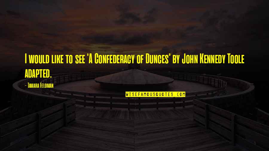The Confederacy Quotes By Tamara Feldman: I would like to see 'A Confederacy of