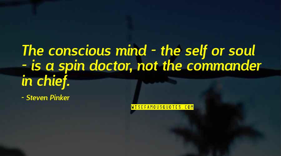 The Conscious Mind Quotes By Steven Pinker: The conscious mind - the self or soul