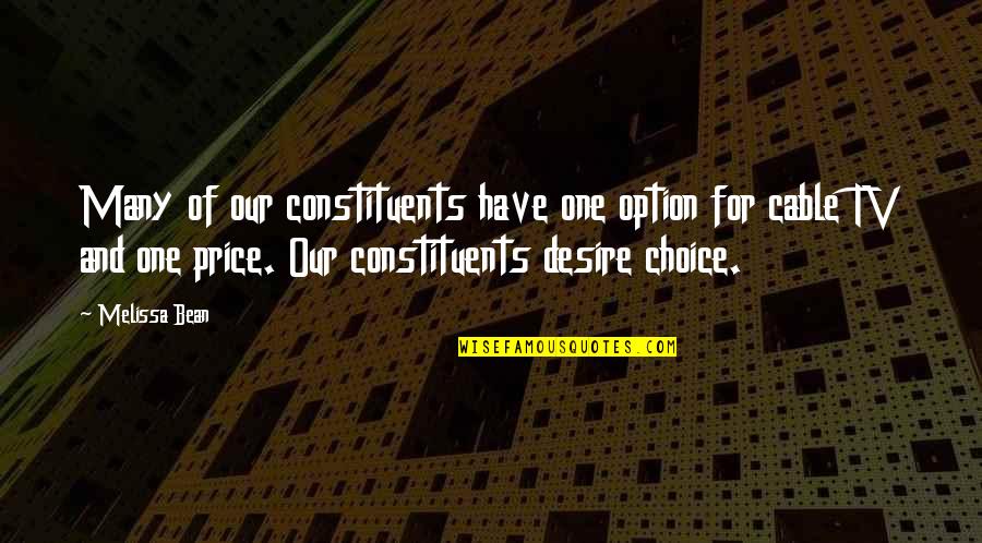 The Corruption Of The American Dream In The Great Gatsby Quotes By Melissa Bean: Many of our constituents have one option for