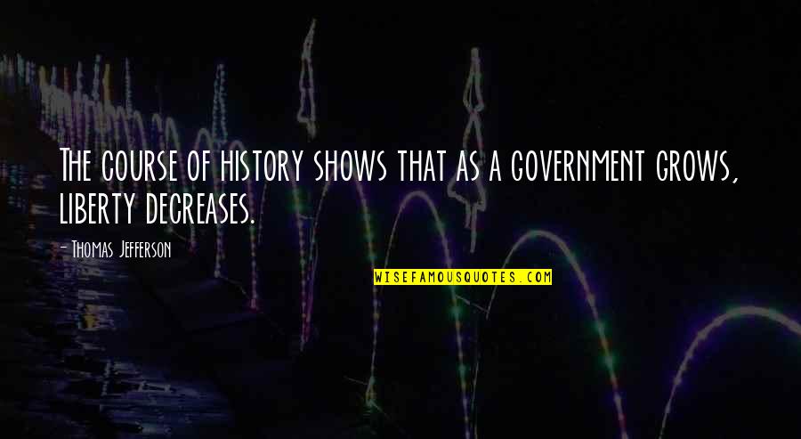 The Course Of History Quotes By Thomas Jefferson: The course of history shows that as a