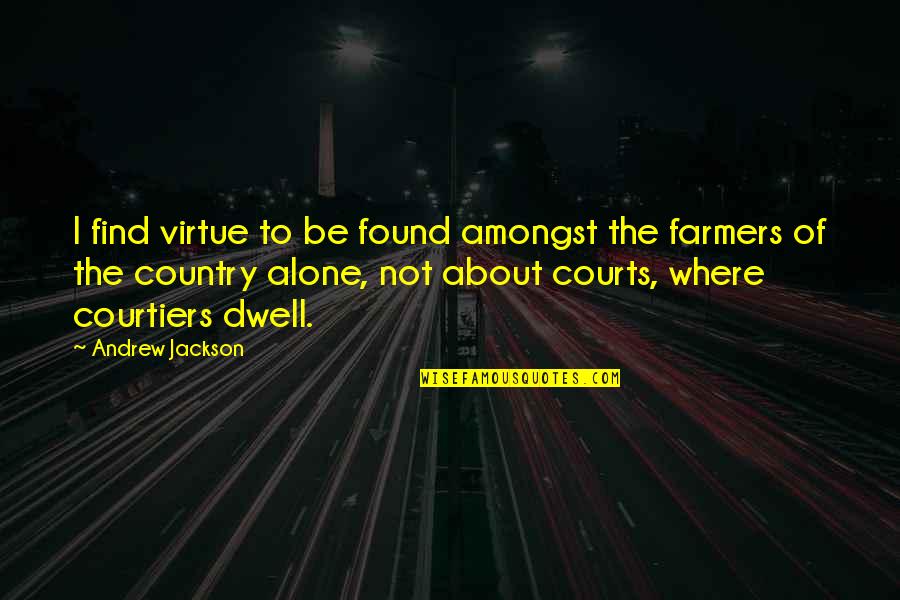 The Courts Quotes By Andrew Jackson: I find virtue to be found amongst the