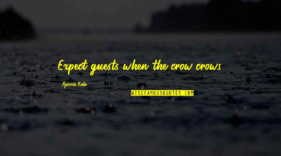 The Crow Quotes By Aporva Kala: Expect guests when the crow crows.