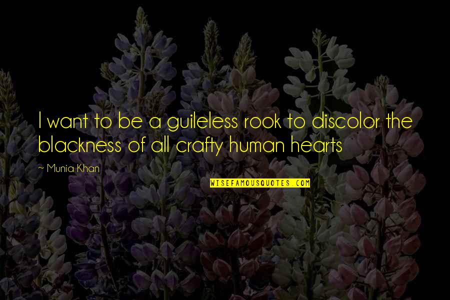 The Crow Quotes By Munia Khan: I want to be a guileless rook to