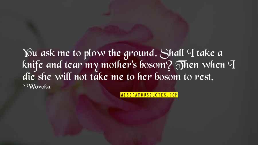 The Crucible Power Quotes By Wovoka: You ask me to plow the ground. Shall