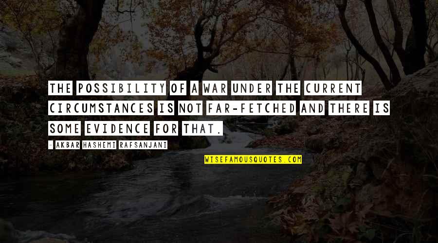 The Current War Quotes By Akbar Hashemi Rafsanjani: The possibility of a war under the current