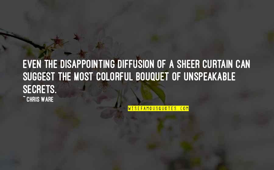 The Curtain Quotes By Chris Ware: Even the disappointing diffusion of a sheer curtain The Curtain Quotes By Chris Ware: Even the disappointing diffusion of a sheer curtain