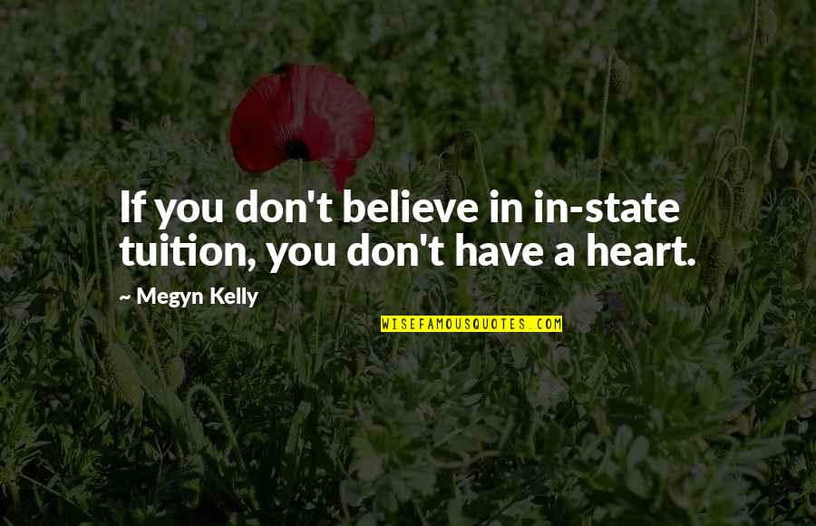 The Dark Valley Quotes By Megyn Kelly: If you don't believe in in-state tuition, you