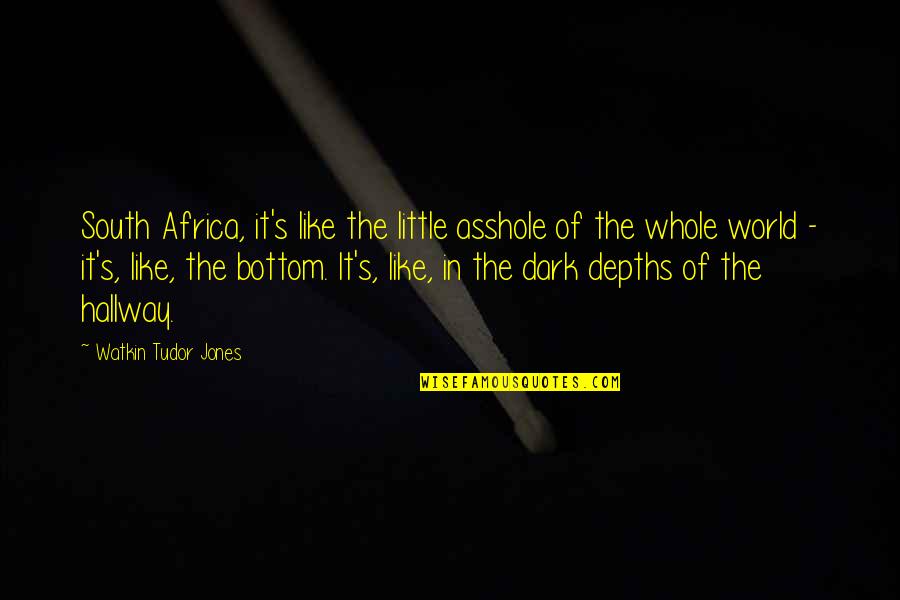 The Dark World Quotes By Watkin Tudor Jones: South Africa, it's like the little asshole of