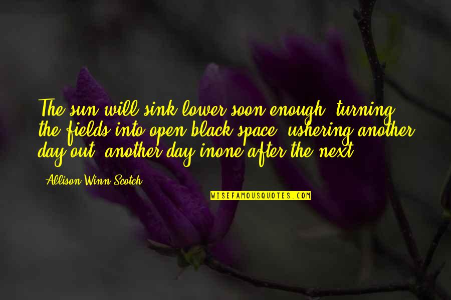 The Day After Quotes By Allison Winn Scotch: The sun will sink lower soon enough, turning