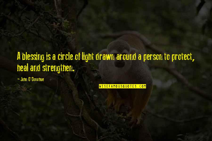 The Day I Stop Loving You Quotes By John O'Donohue: A blessing is a circle of light drawn