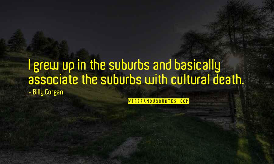 The Death Quotes By Billy Corgan: I grew up in the suburbs and basically