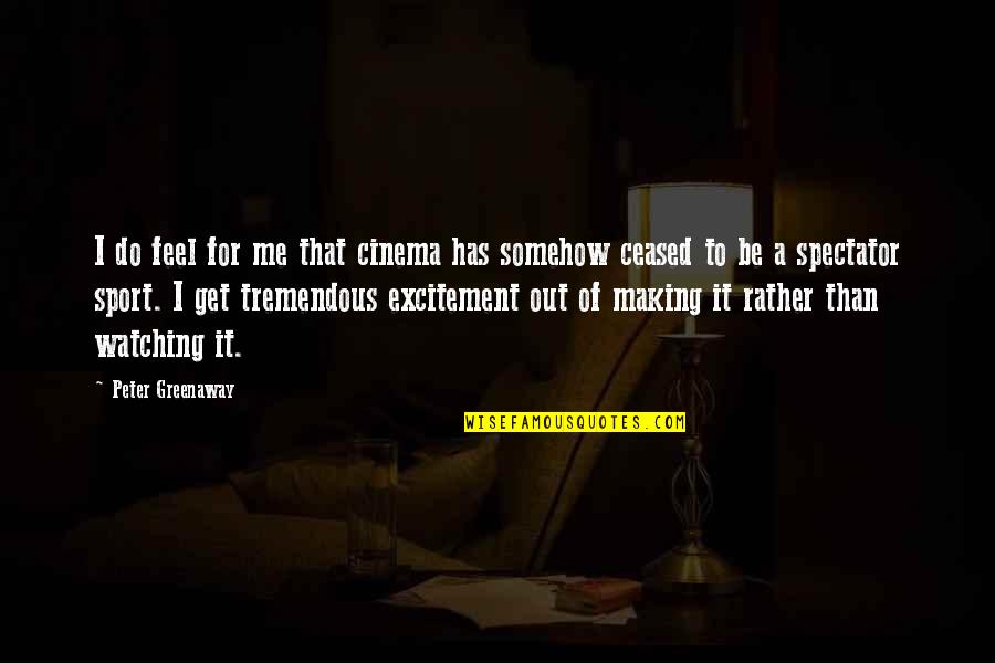 The Department Of Education Quotes By Peter Greenaway: I do feel for me that cinema has