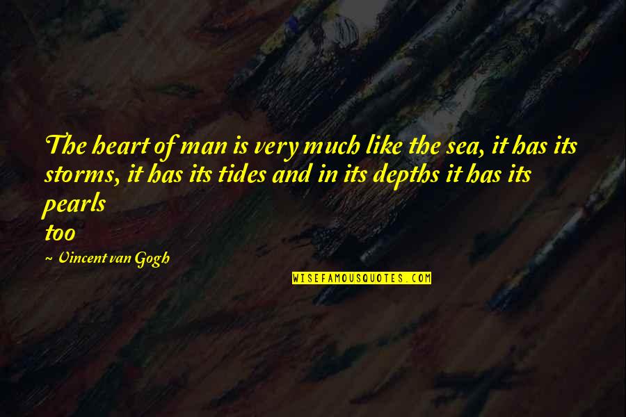 The Depths Of The Sea Quotes By Vincent Van Gogh: The heart of man is very much like The Depths Of The Sea Quotes By Vincent Van Gogh: The heart of man is very much like