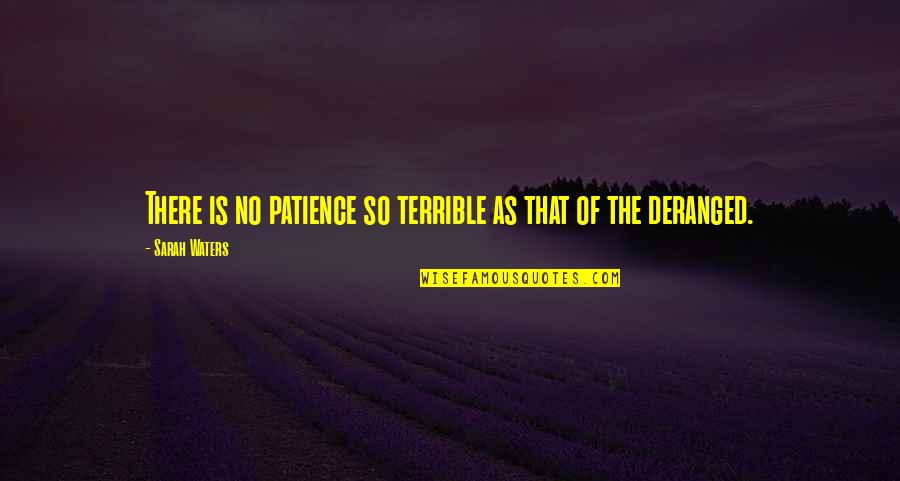 The Devil Trying To Bring You Down Quotes By Sarah Waters: There is no patience so terrible as that