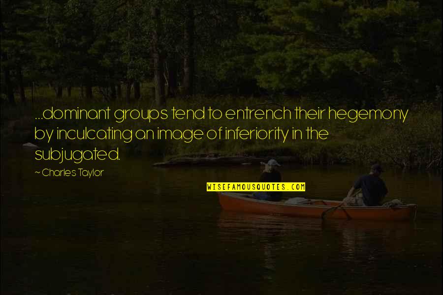 The Dominant Quotes By Charles Taylor: ...dominant groups tend to entrench their hegemony by