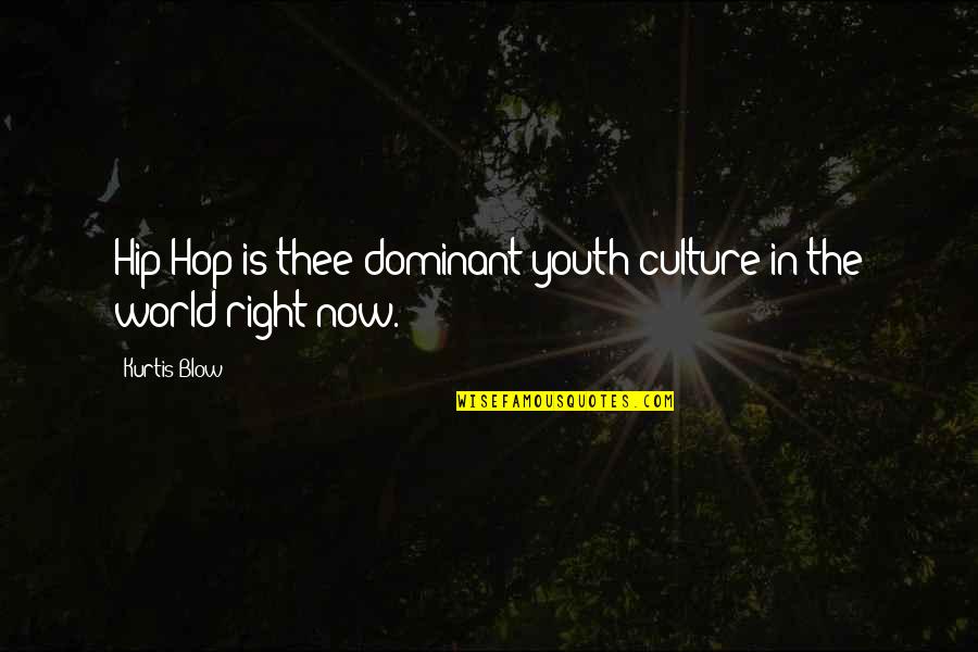 The Dominant Quotes By Kurtis Blow: Hip Hop is thee dominant youth culture in