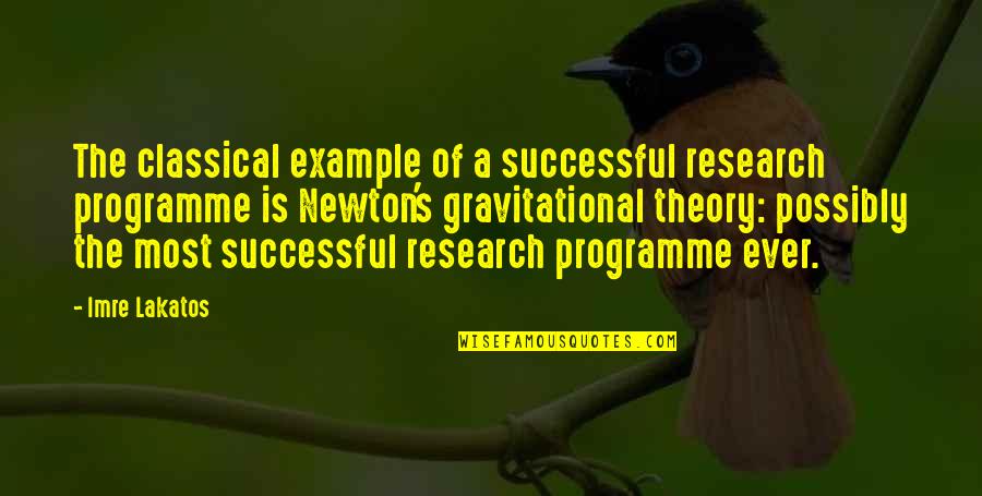 The Dream Omam Quotes By Imre Lakatos: The classical example of a successful research programme