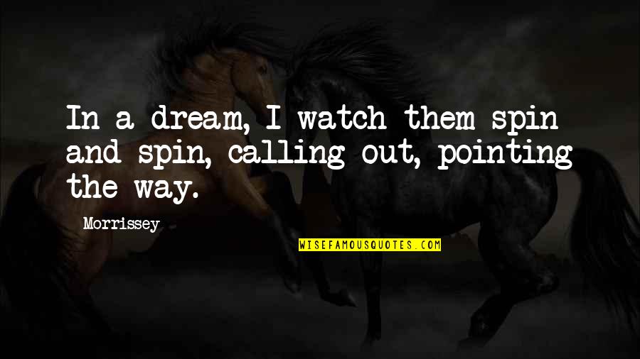 The Dream Quotes By Morrissey: In a dream, I watch them spin and