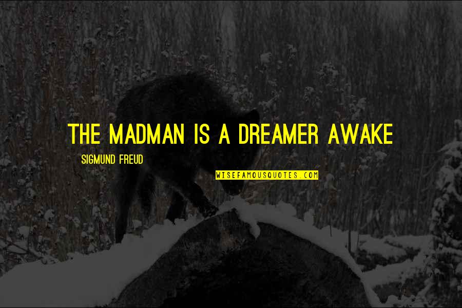 The Dreamer Quotes By Sigmund Freud: The madman is a dreamer awake