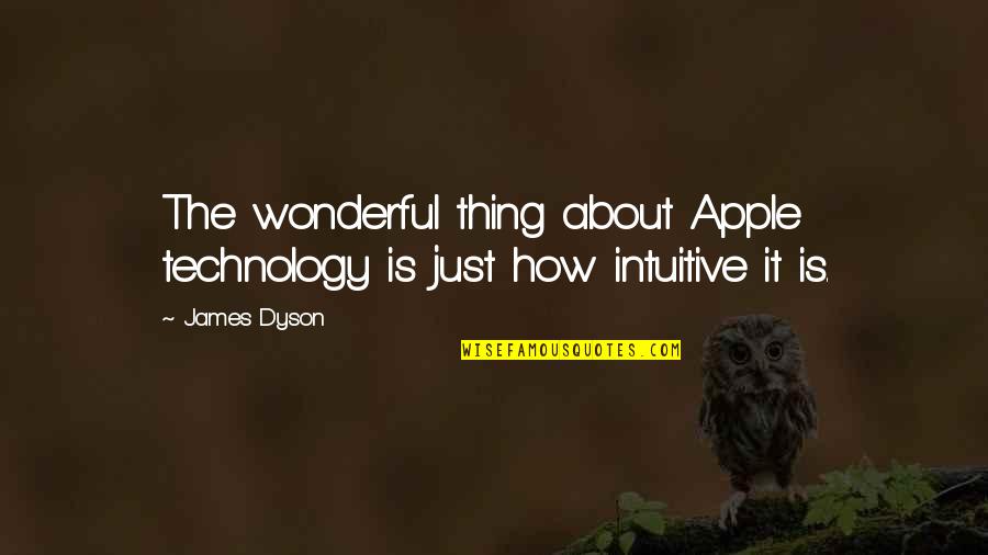 The Dyson Quotes By James Dyson: The wonderful thing about Apple technology is just