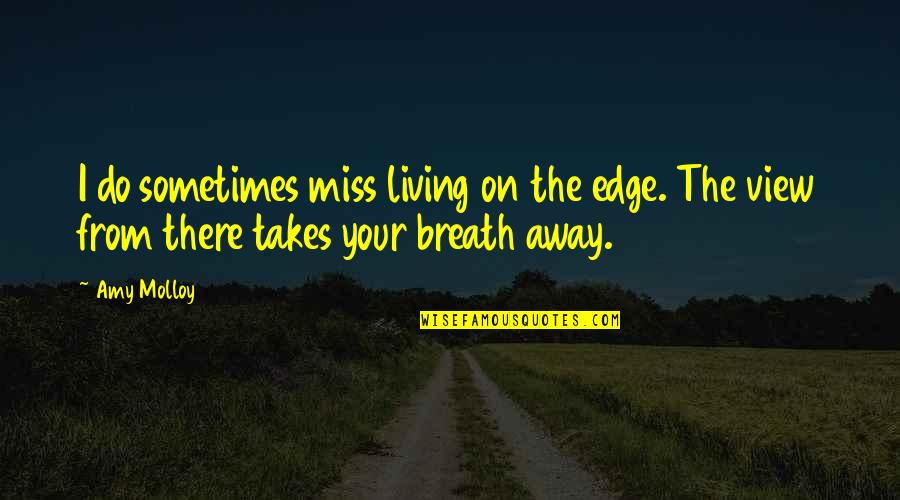 The Edge In Life Quotes By Amy Molloy: I do sometimes miss living on the edge.