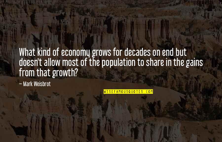 The End Of Democracy Quotes By Mark Weisbrot: What kind of economy grows for decades on