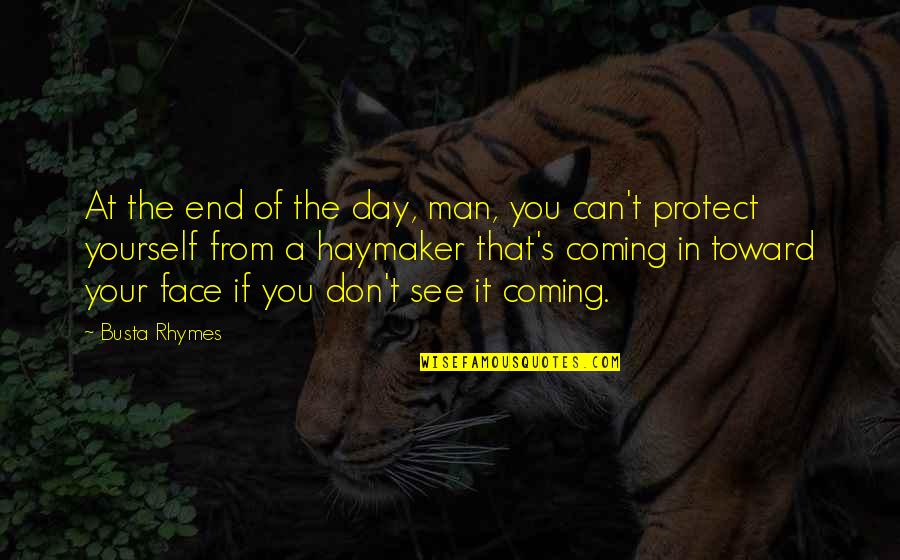 The End Of Man Quotes By Busta Rhymes: At the end of the day, man, you