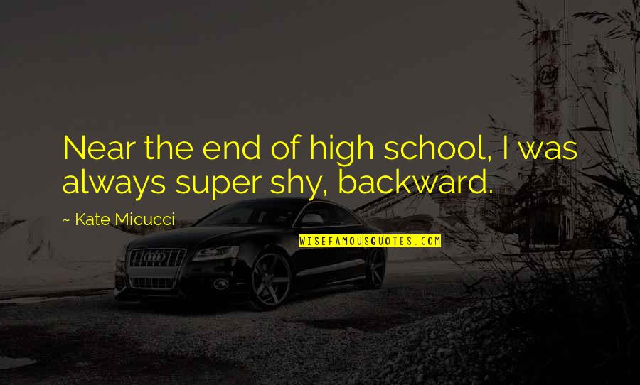 The End Of School Quotes By Kate Micucci: Near the end of high school, I was