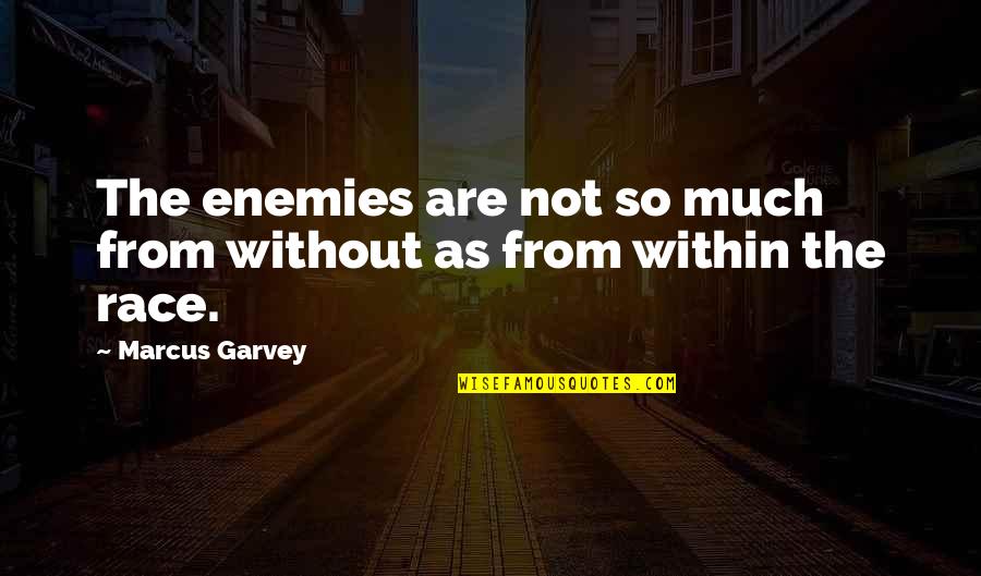 The Enemy From Within Quotes By Marcus Garvey: The enemies are not so much from without