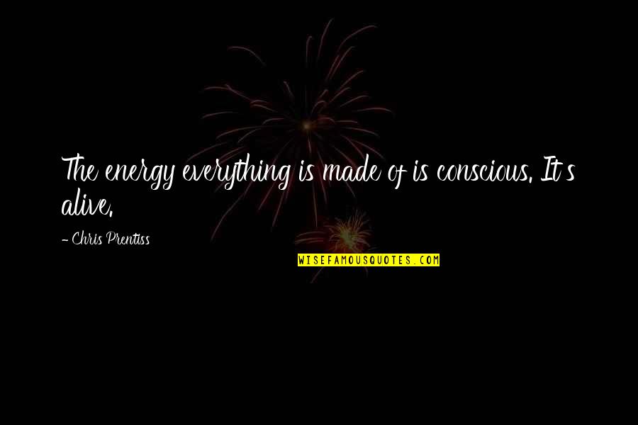 The Energy Of Life Quotes By Chris Prentiss: The energy everything is made of is conscious.