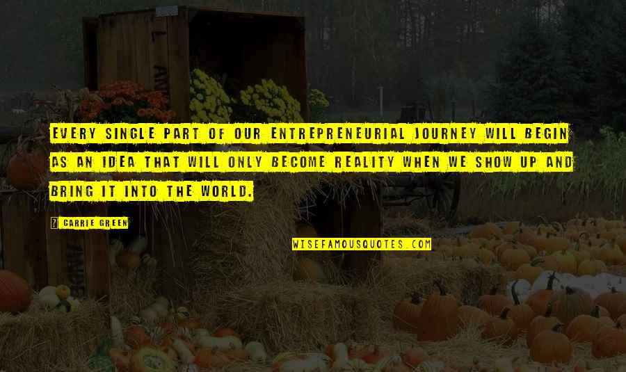 The English Language Changing Quotes By Carrie Green: Every single part of our entrepreneurial journey will