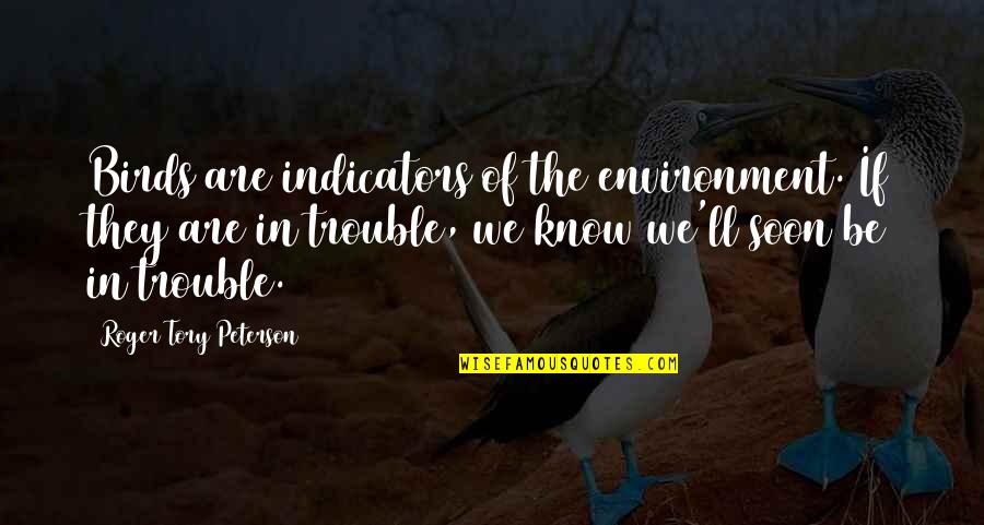 The Environment Quotes By Roger Tory Peterson: Birds are indicators of the environment. If they