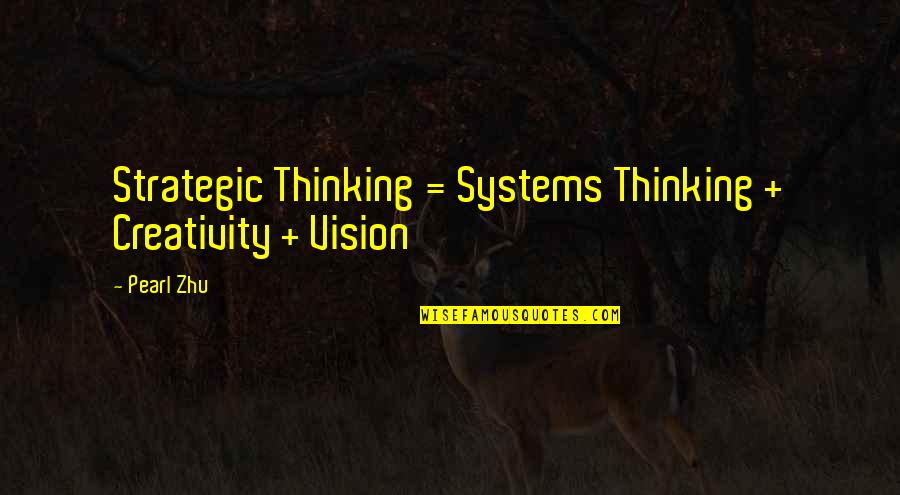 The Evil Within Sebastian Quotes By Pearl Zhu: Strategic Thinking = Systems Thinking + Creativity +