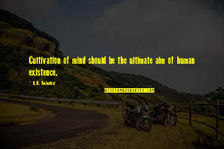 The Existence Of Humanity Quotes By B.R. Ambedkar: Cultivation of mind should be the ultimate aim