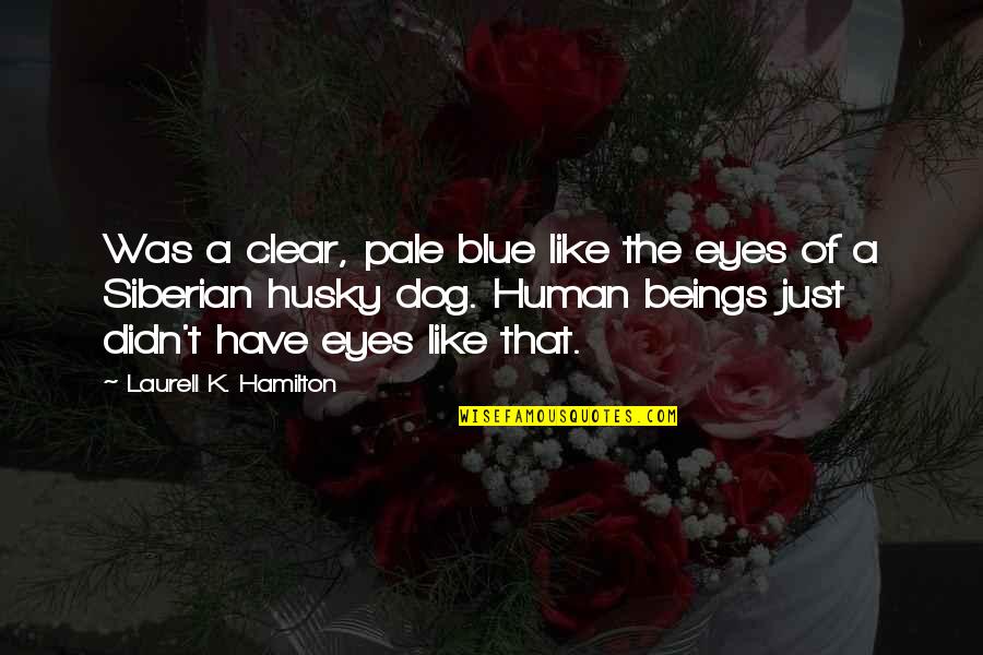 The Eyes Of A Dog Quotes By Laurell K. Hamilton: Was a clear, pale blue like the eyes The Eyes Of A Dog Quotes By Laurell K. Hamilton: Was a clear, pale blue like the eyes