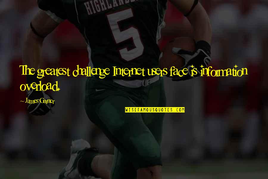 The Face Quotes By James Garner: The greatest challenge Internet users face is information