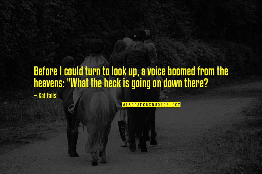 The Falls Of God Quotes By Kat Falls: Before I could turn to look up, a
