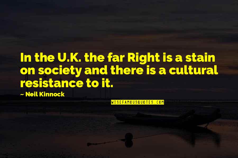 The Far Right Quotes By Neil Kinnock: In the U.K. the far Right is a