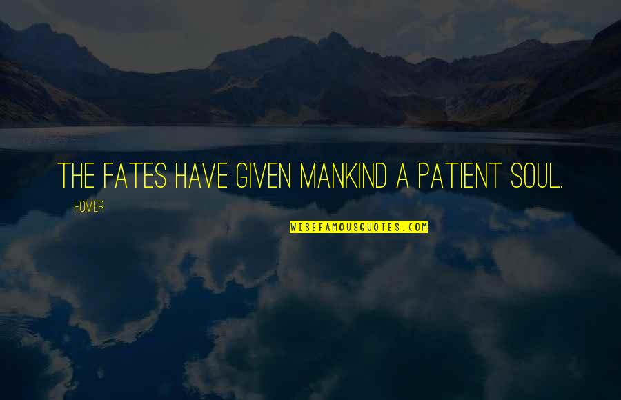 The Fates Quotes By Homer: The fates have given mankind a patient soul.