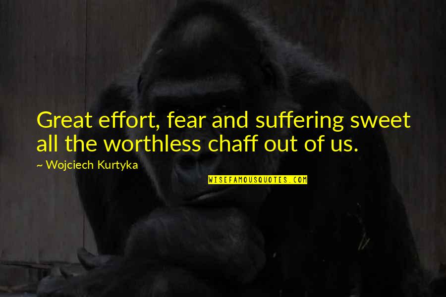 The Fear Of Suffering Quotes By Wojciech Kurtyka: Great effort, fear and suffering sweet all the