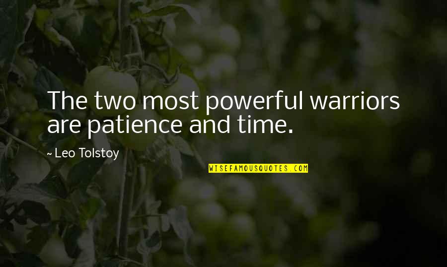 The First Heart Transplant Quotes By Leo Tolstoy: The two most powerful warriors are patience and