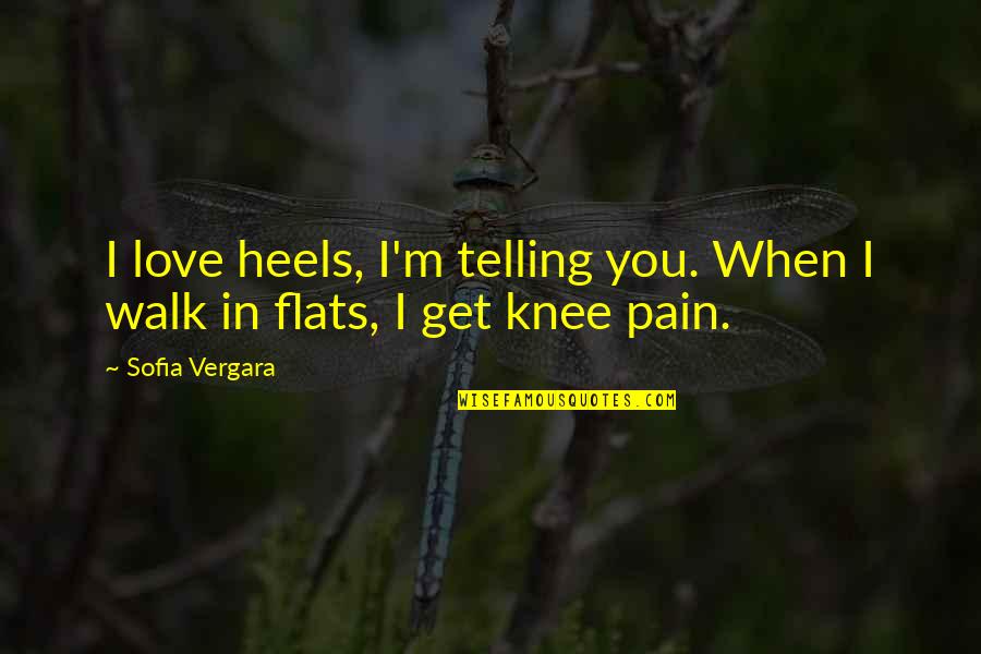 The Flats Quotes By Sofia Vergara: I love heels, I'm telling you. When I