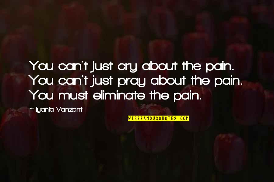 The Fourth Eclogue Quotes By Iyanla Vanzant: You can't just cry about the pain. You