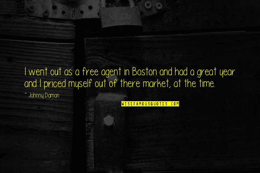 The Free Market Quotes By Johnny Damon: I went out as a free agent in