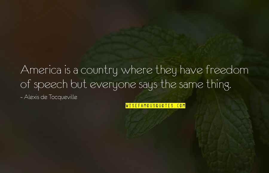 The Freedom Of America Quotes By Alexis De Tocqueville: America is a country where they have freedom