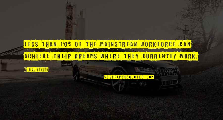 The Future Inspirational Quotes By Bill Jensen: Less than 10% of the mainstream workforce can The Future Inspirational Quotes By Bill Jensen: Less than 10% of the mainstream workforce can