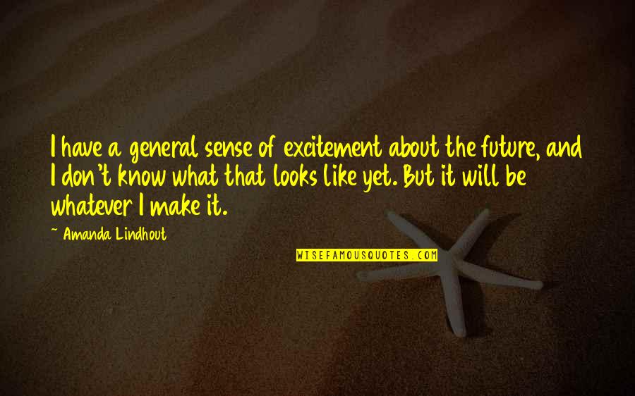The Future Is What You Make It Quotes By Amanda Lindhout: I have a general sense of excitement about