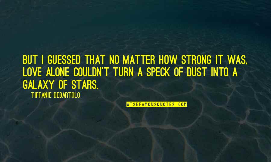 The Galaxy And Stars Quotes By Tiffanie DeBartolo: But I guessed that no matter how strong