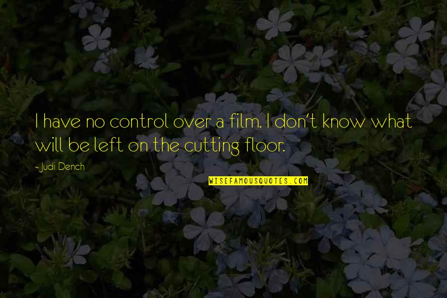 The Gang Gets Invincible Quotes By Judi Dench: I have no control over a film. I